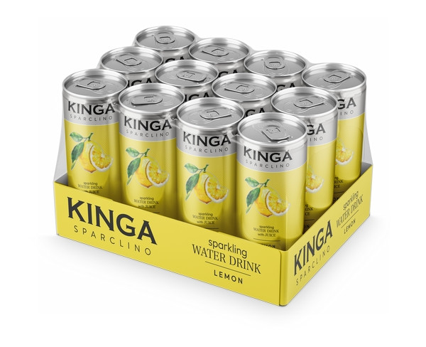 Kinga Sparclino Water Drink cytryna 250 ml/ puszka